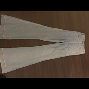 ROLLAS bell bottom light wash denim jeans!